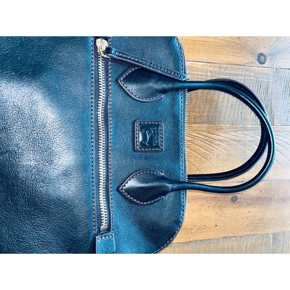 Dooney & Bourke Florentine Leather Domed Satchel Black - Picture 6 of 6